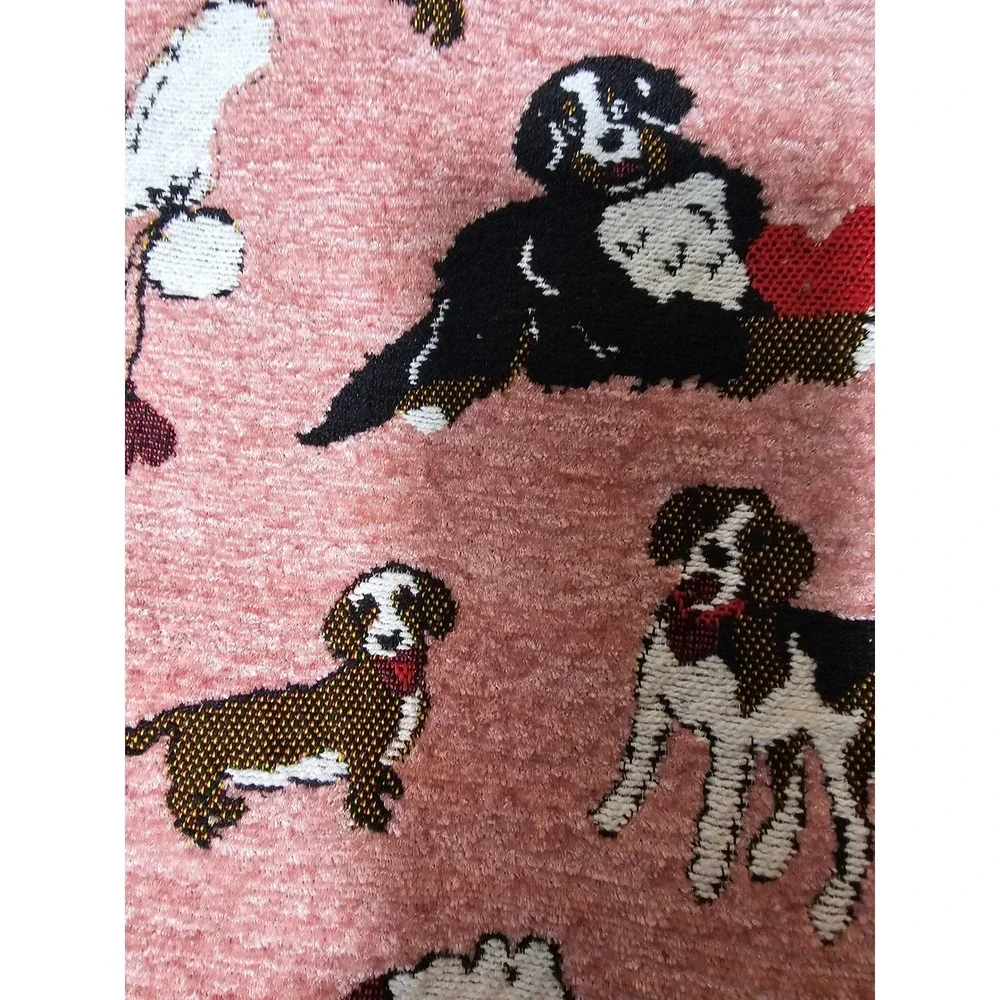 Puppy Love Woven Dog Breed Tapestry Table Runner Poodle Dalmatian 12x72